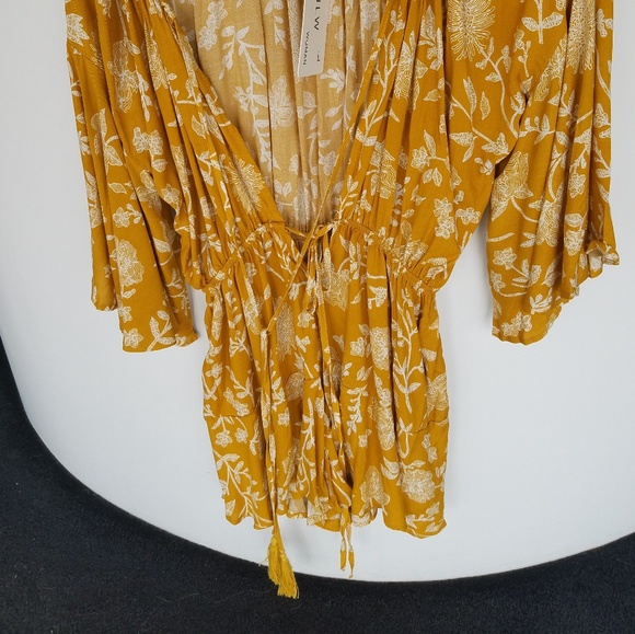 Golden Flirty Boho romper Last one - Picture 4 of 6